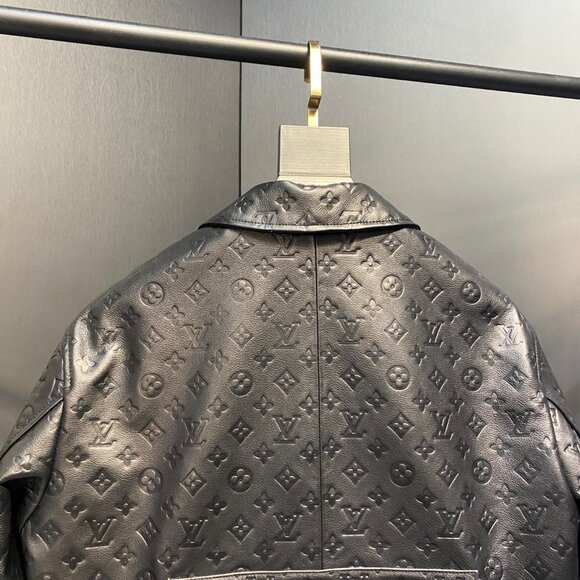 Louis Vuitton Monogram-Embossed Utility Leather Jacket – Black - Picture 7 of 9